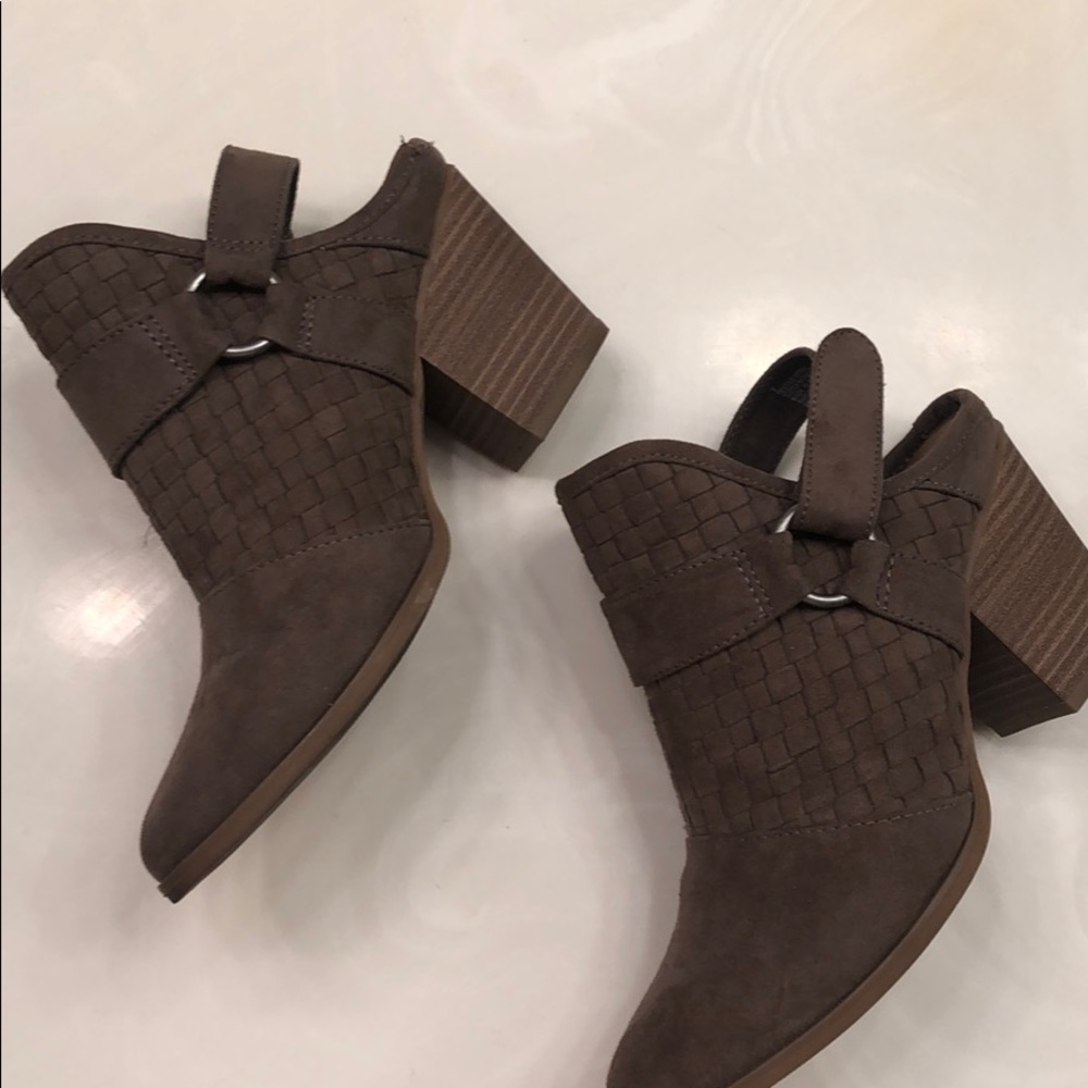 Gray Slip on Booties